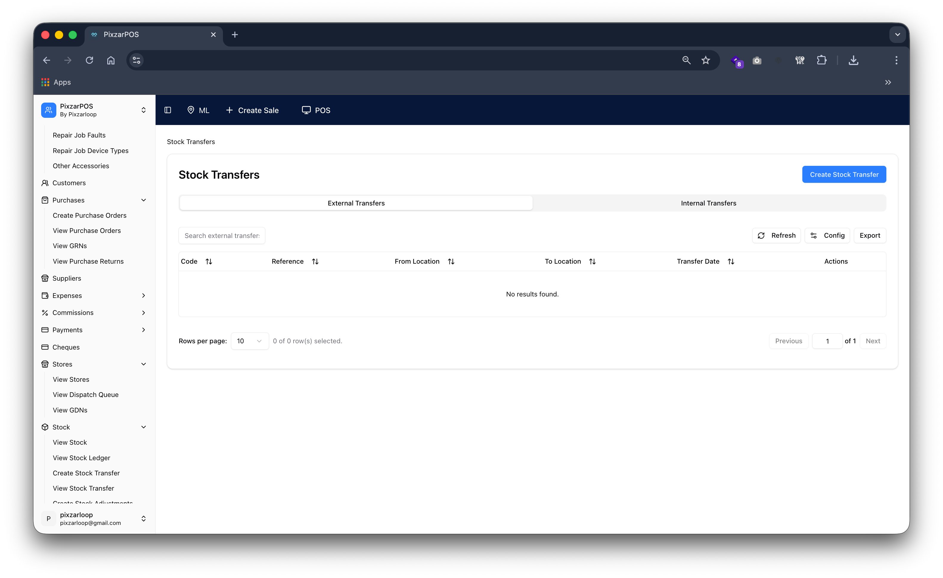 PixzarPOS mobile responsive screenshot